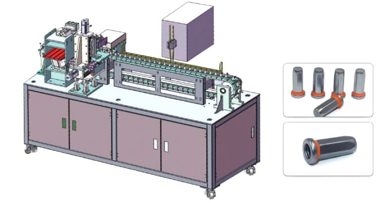 Automatic adhesive dispenser for blind rivet nuts