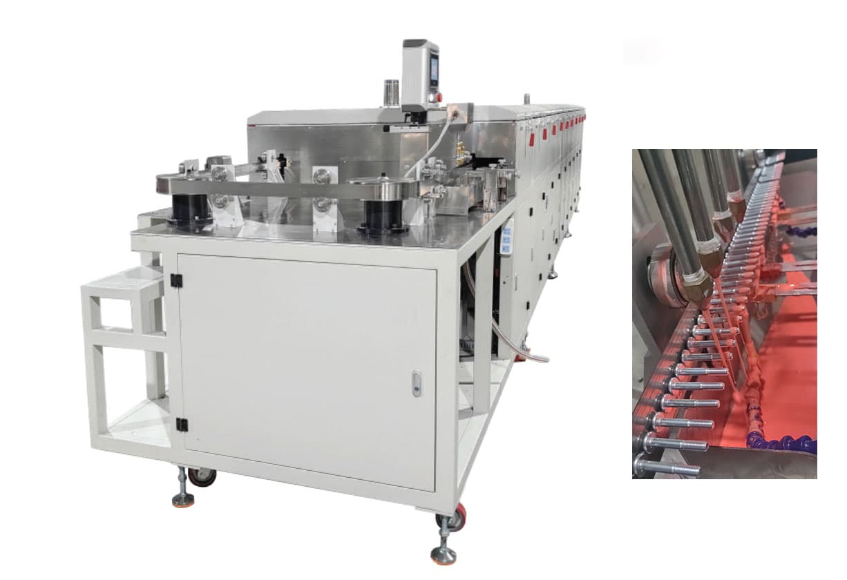 Automatic five-roller belt-type fastener coating line
