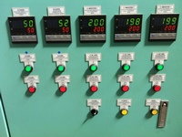 The panel for temperature adjustment of hardening and tempering furnaces