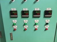 The panel for temperature adjustment of hardening furnaces
