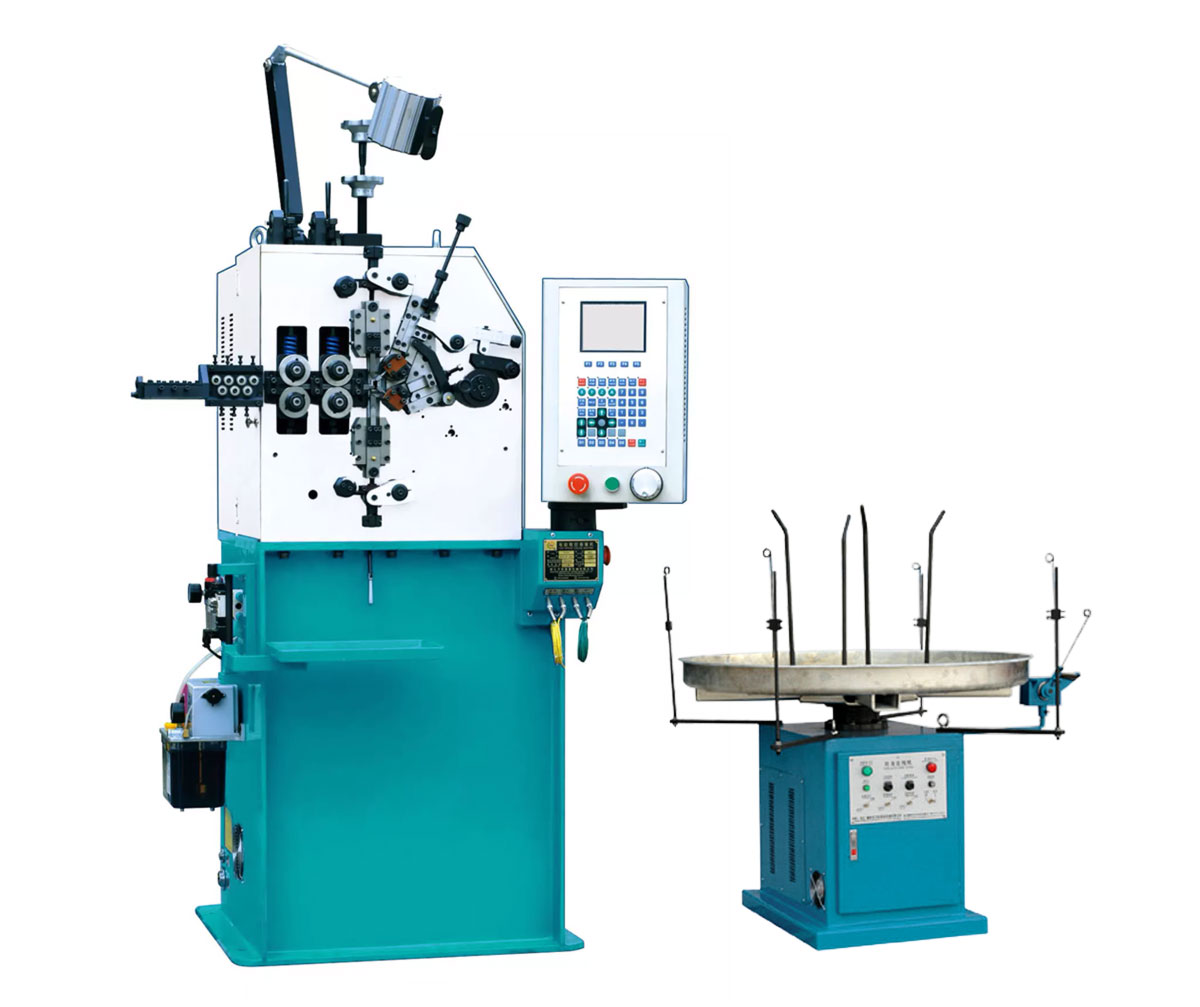 spring-coiling machine for the production of spring washers