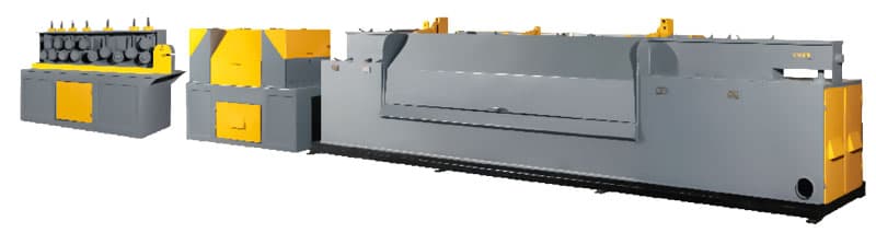 Acid-free wire rod in-line phosphating line