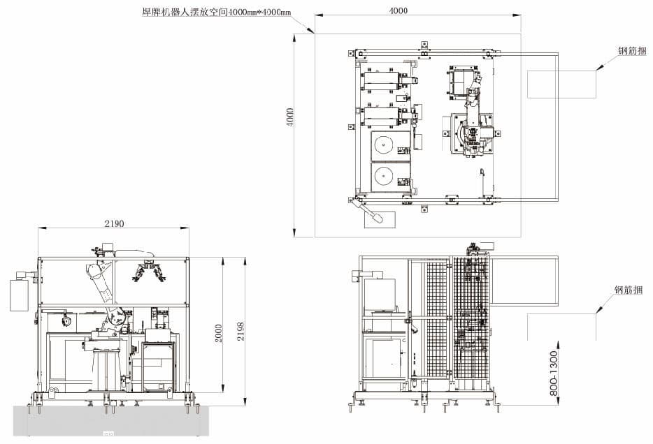 Robotic equipment installation layout