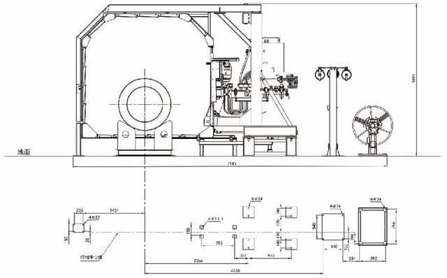 Strapping equipment installation layout