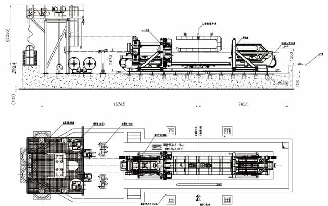 Wire rod coil pressing and banding system layout