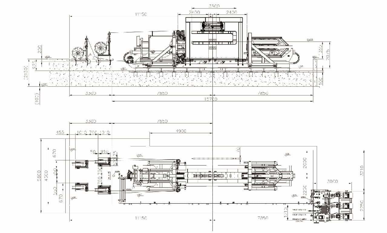 Plastic banding equipment Installation layout