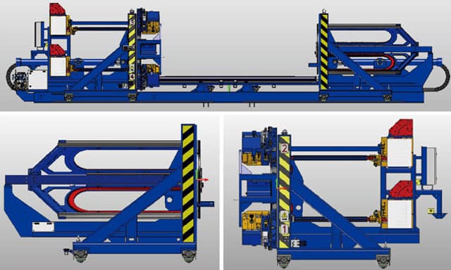 3D model of the wire coil strapping equipment