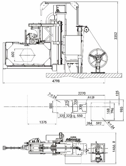 Strapping equipment installation layout