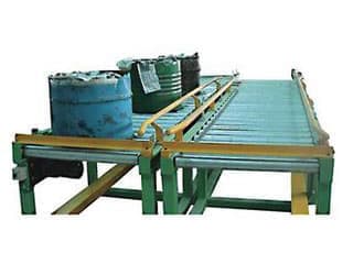 roller conveyor for round bin