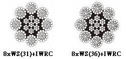 8×WS(31)+IWRC / 8×WS(36)+IWRC